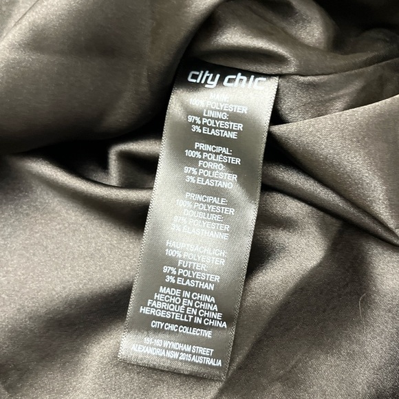 City Chic Entwine Tulip Drape Dress Black Size 14 Cocktail Party Summer Wedding - Picture 12 of 16